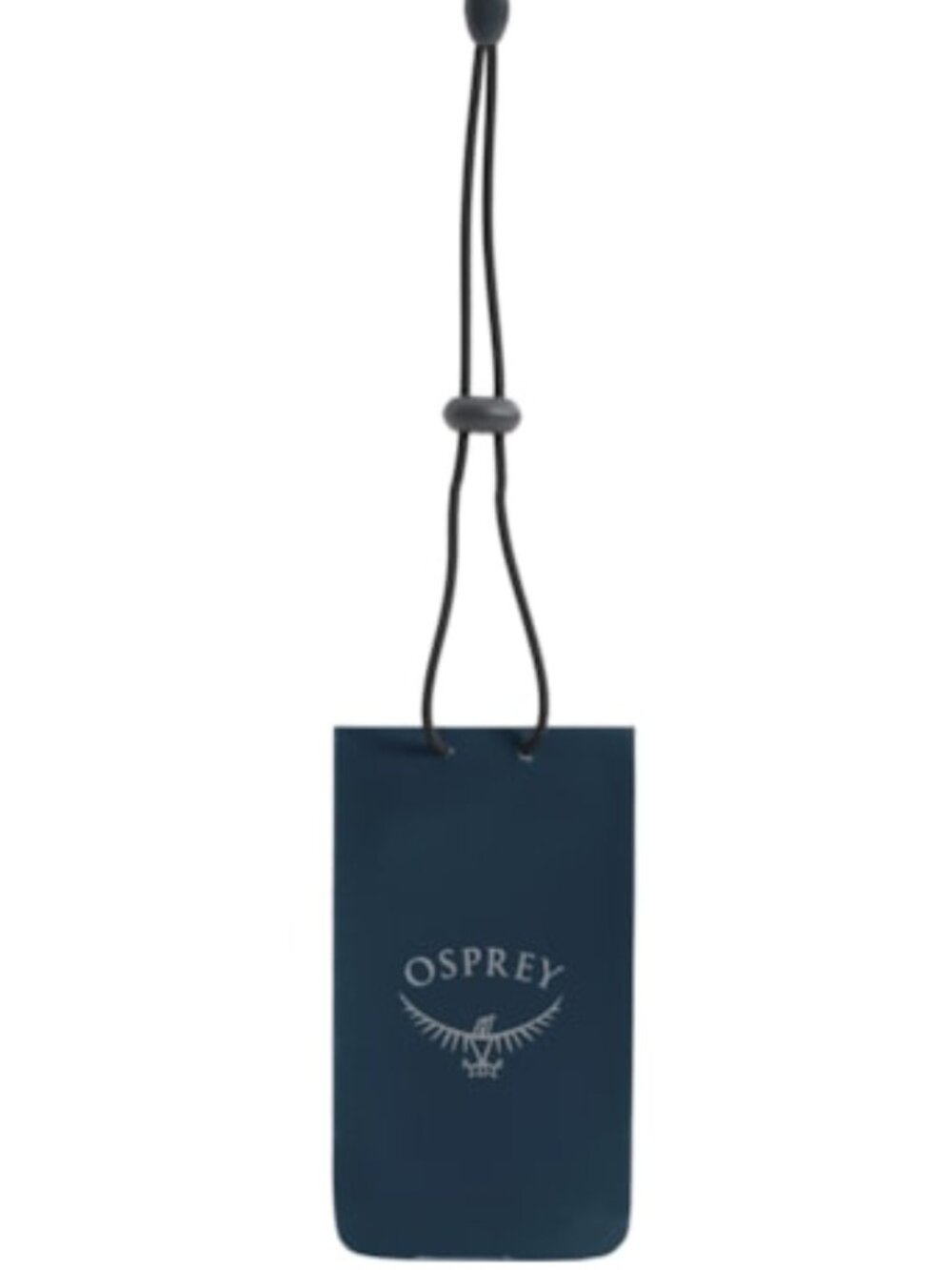 Osprey Luggage Tag Blue NWT Elastic Draw Cord Clear Window for Business Card